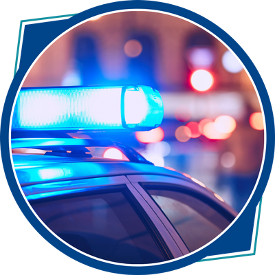 police car lights