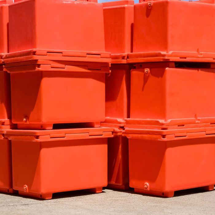 containers stored outdoors