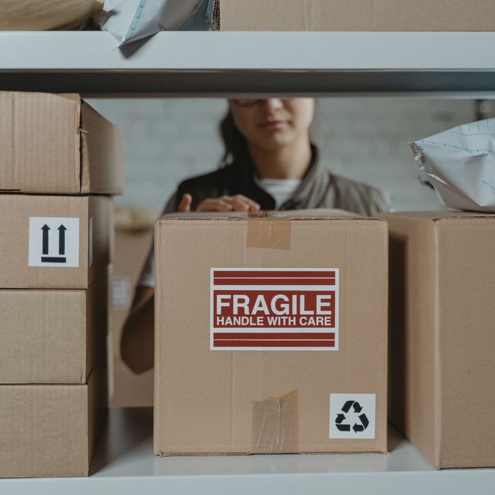 Package with a Fragile sticker