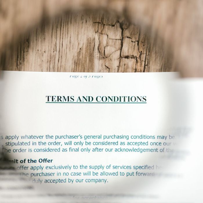 Terms and conditions. Terms and conditions.