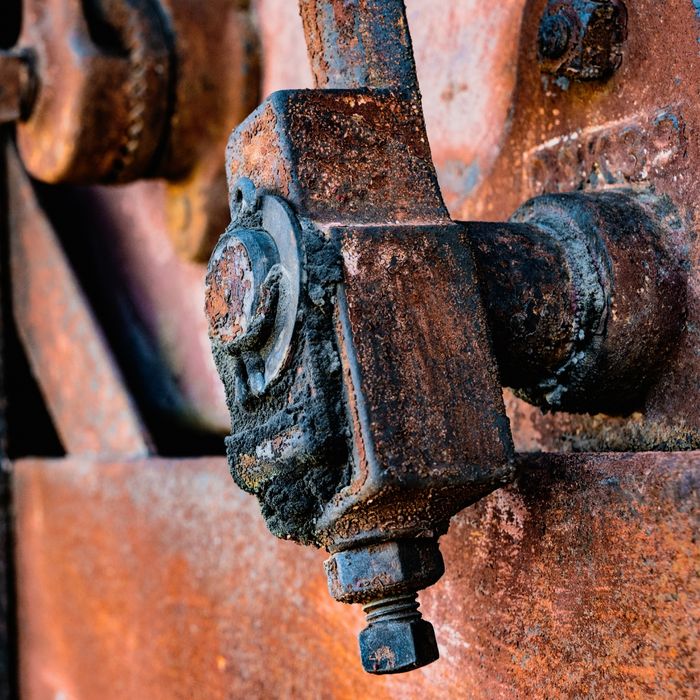 Rusty metal equipment