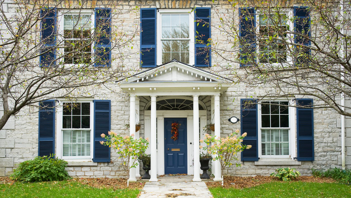 house with shutters
