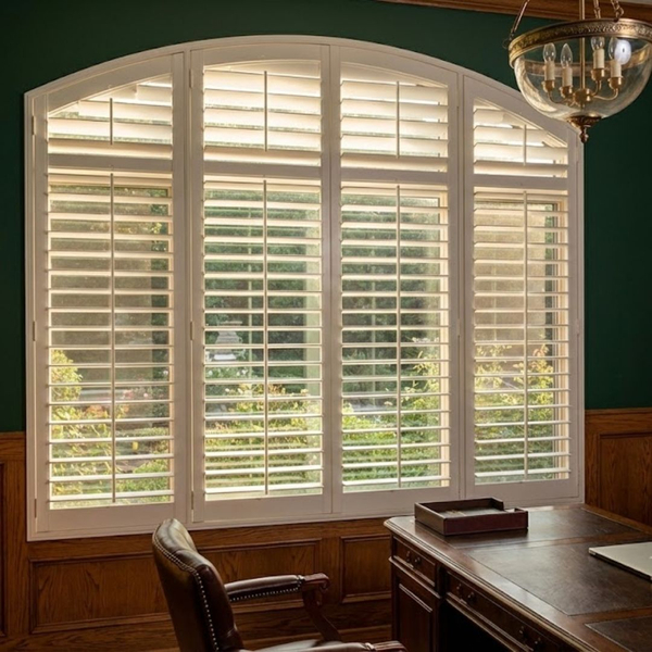unique window with indoor shutters