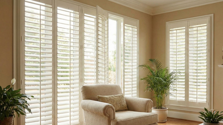 cozy home with interior shutters 