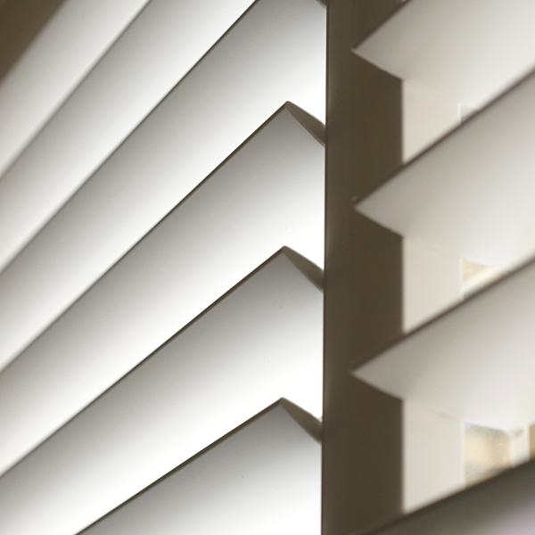 Close up of shutters made from synthetic material