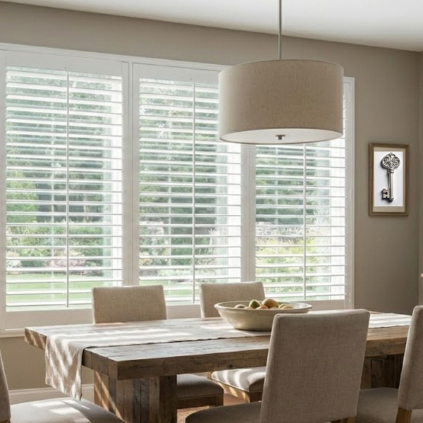 indoor shutters letting in light