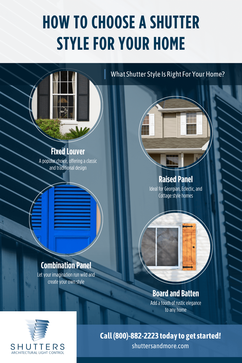 How To Choose A Shutter Style For Your Home Infographic