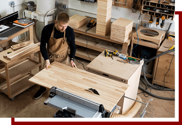 image of a man making a cabinet