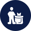 debris removal icon. 