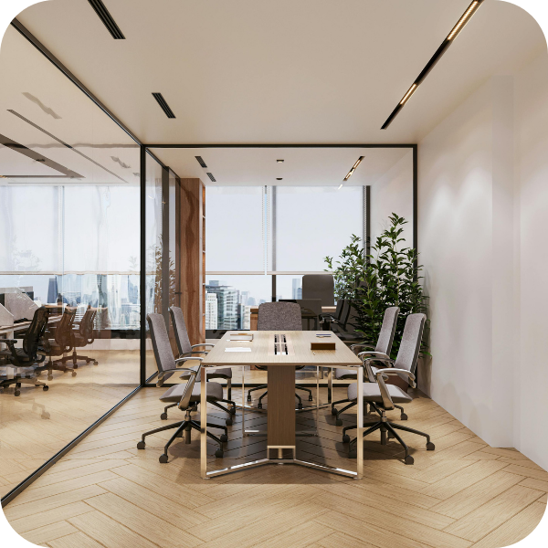 inside of an office building