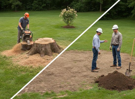 Stump Grinding Process and Aftermath