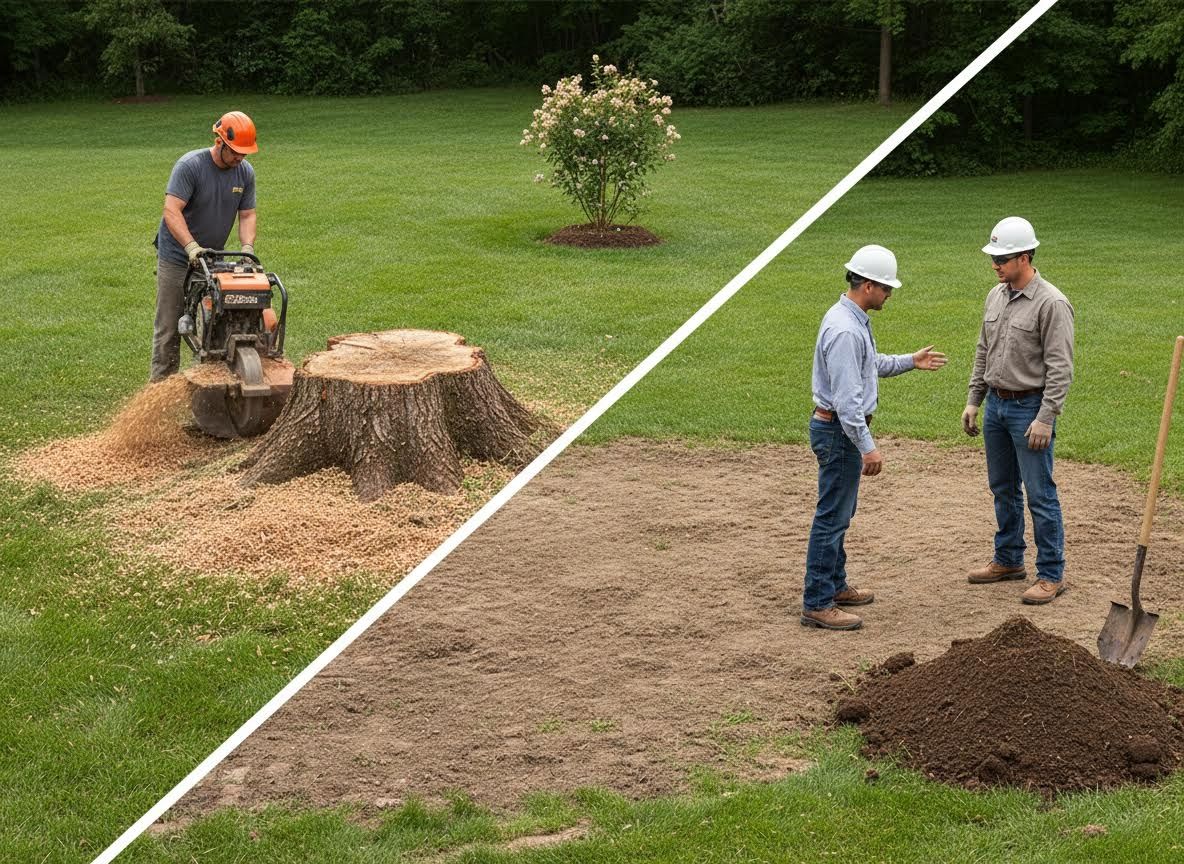 Stump Grinding Process and Aftermath
