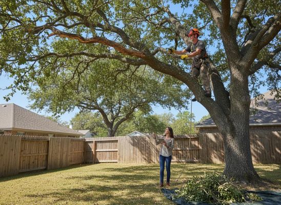 Professional Tree Trimming Service in Backyard