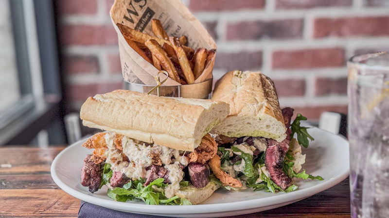 Sandwich and fries