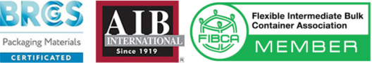 BRCGS Packaging, AIB International, and FIBCA Logos