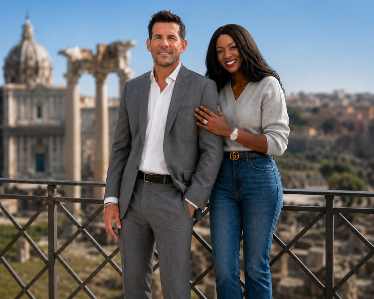 Chris and Thuli in rome