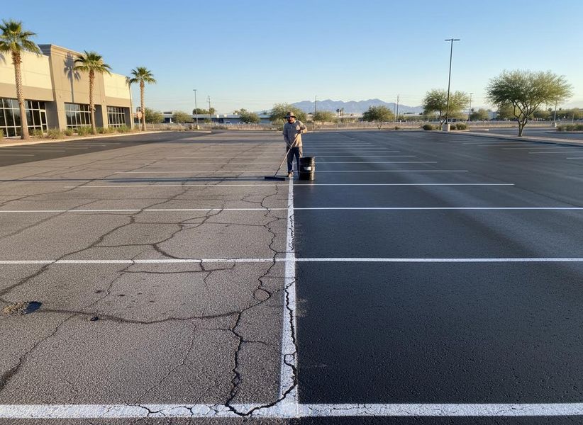 Parking Lot Sealcoating Transformation