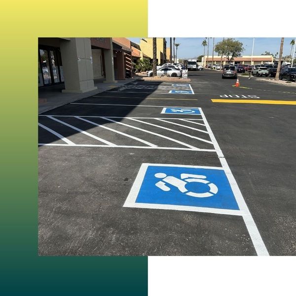 New handicap parking lines