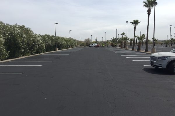 New parking lot stripes