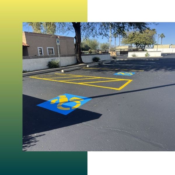 New handicap parking lines