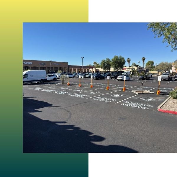 Employee parking spaces