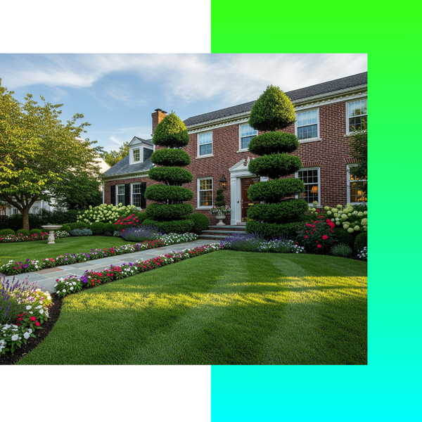 Beautiful front lawn