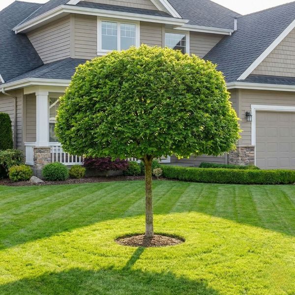 well trimmed young tree