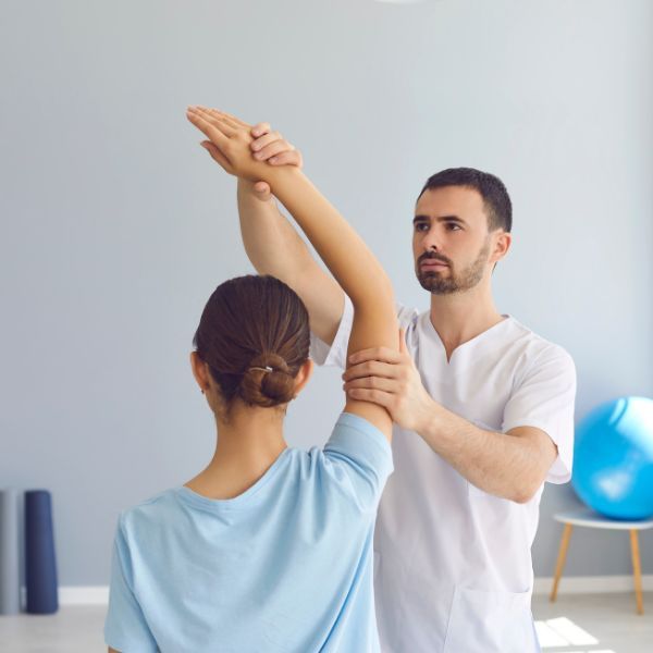 chiropractor doing adjustment chiropractor doing adjustment