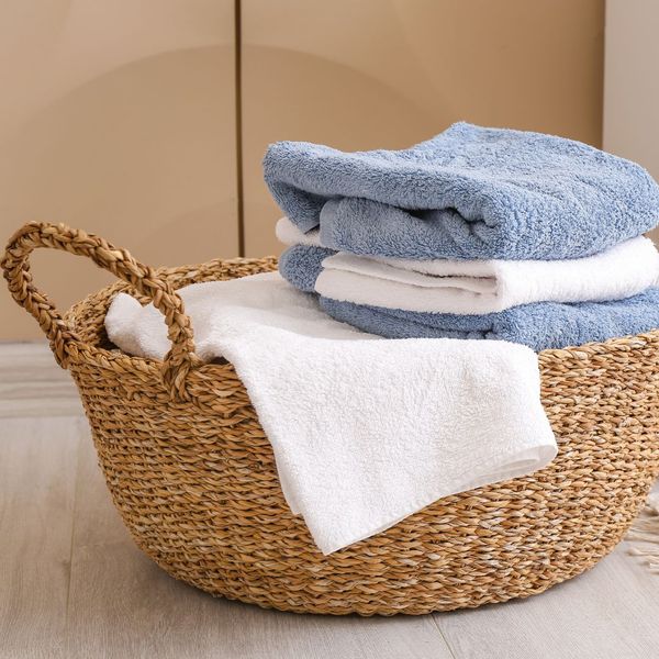 basket with folded laundry