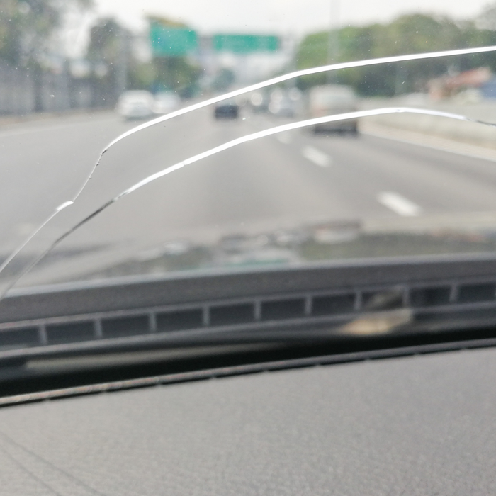 windshield crack. 