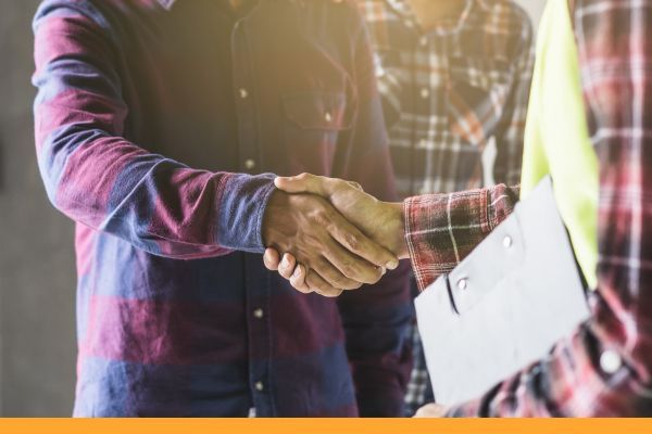 contractors shaking hands