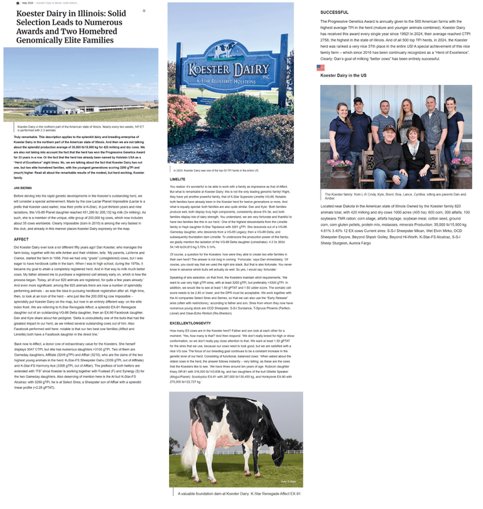 Holstein International - May 2025