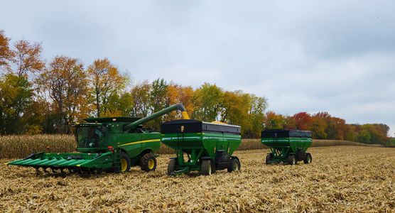 combine and field work