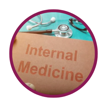 A sign reads: Internal Medicine