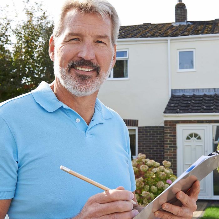 Home inspector smiling