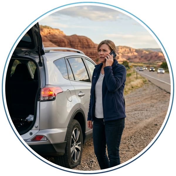 Car broken down, calling for help