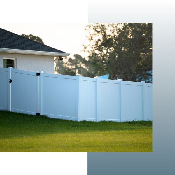 white residential fence