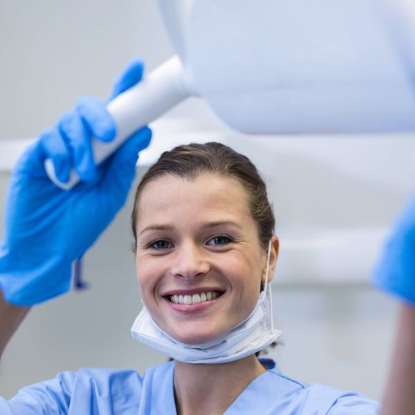 dental hygienist smiling