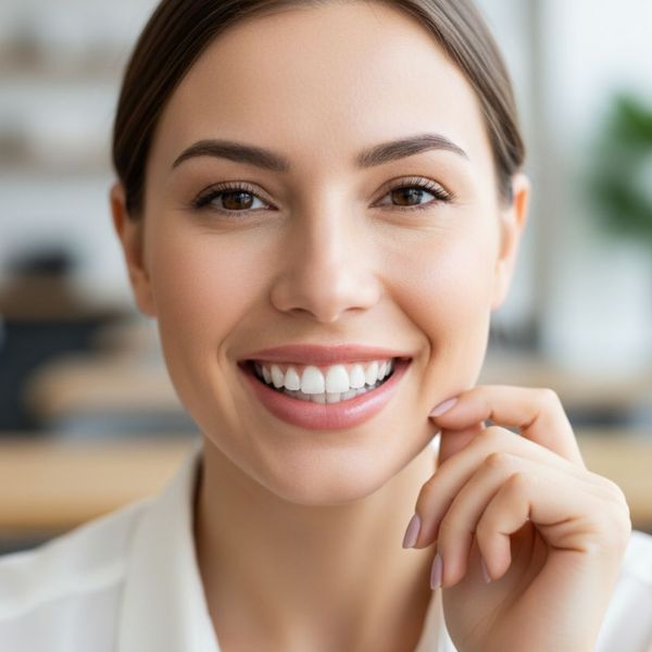 Person Smiling with Healthy Teeth