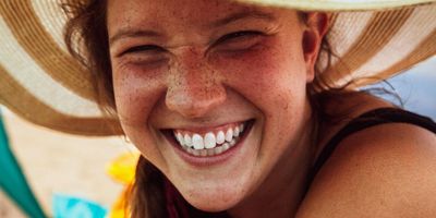 woman smiling