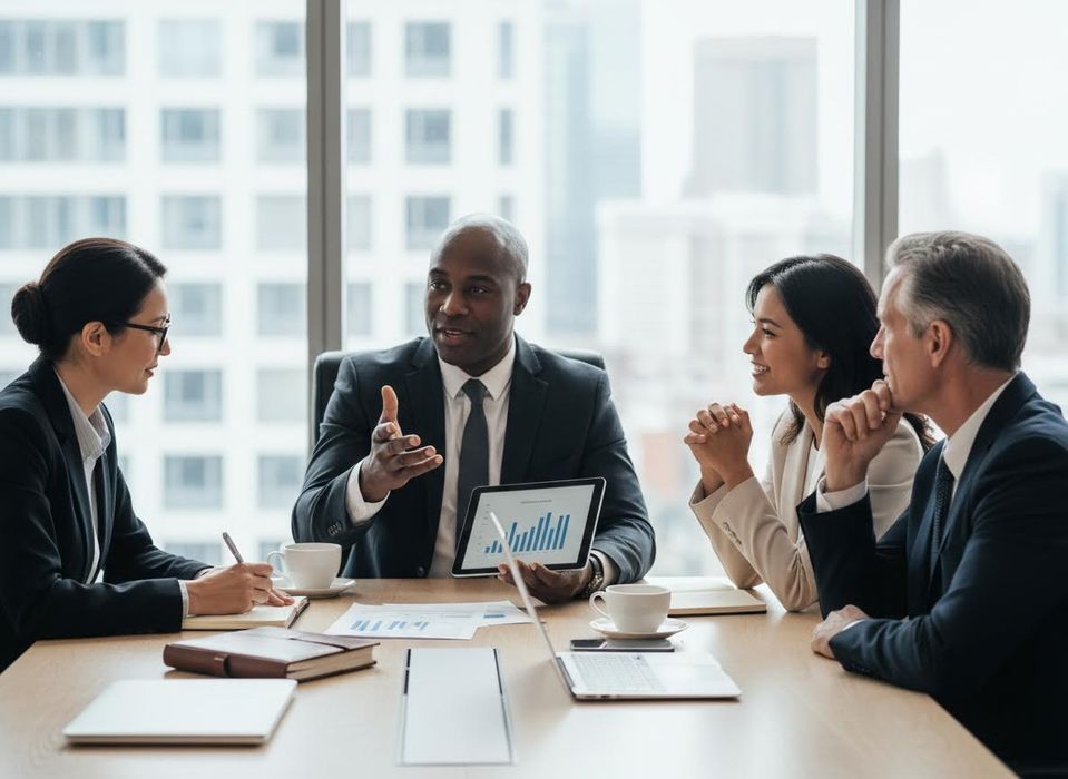 Diverse Business Professionals Meeting