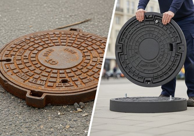 New vs Old Manhole Cover