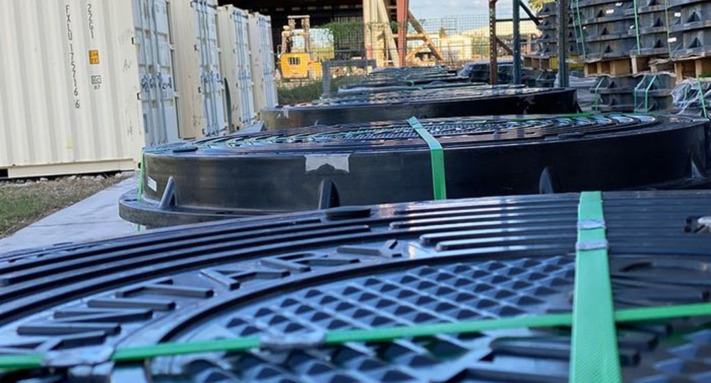 composite covers stacked up