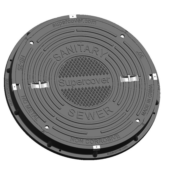 black super cover composite manhole cover