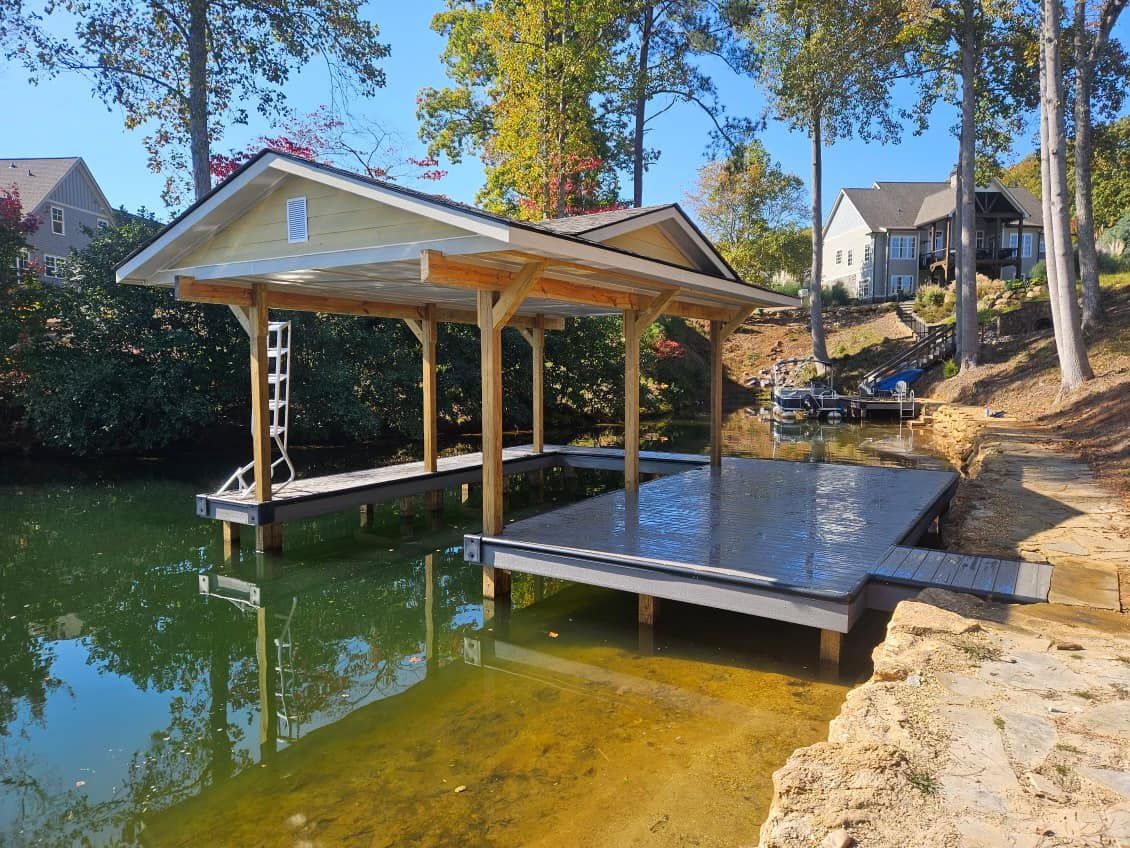 wooden fixed dock  wooden fixed dock