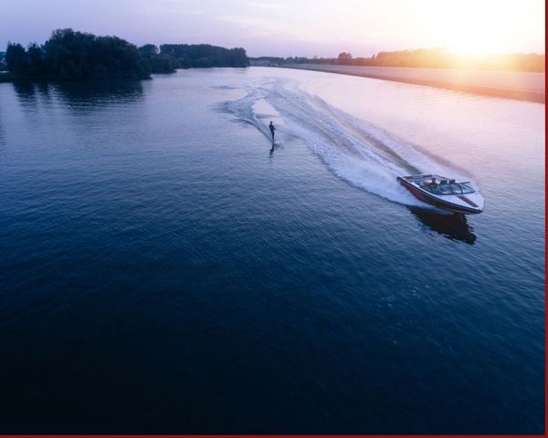 Person wakeboarding