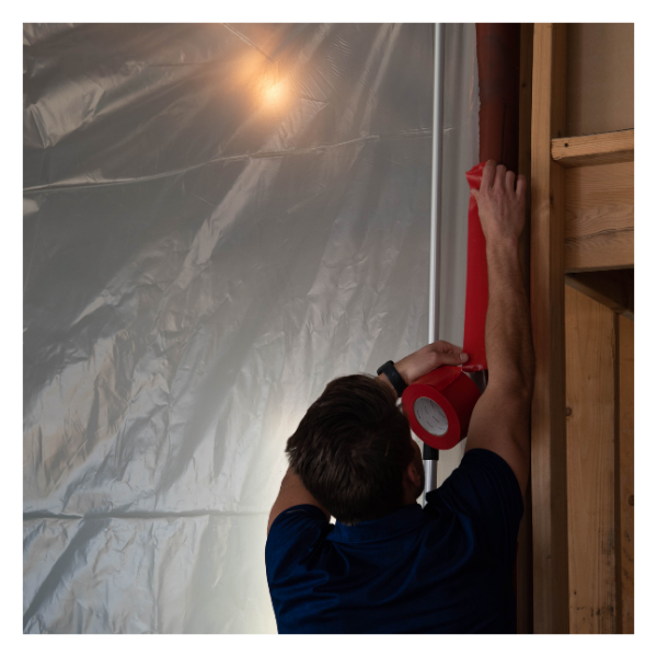 Best Option Restoration technician working on a reconstruction project. 