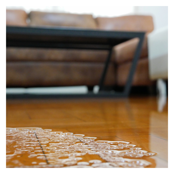 Water-damaged hardwood floor