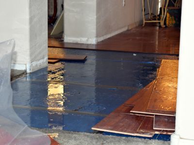 Water damage in a home
