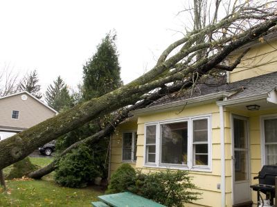 Strome damaged home.